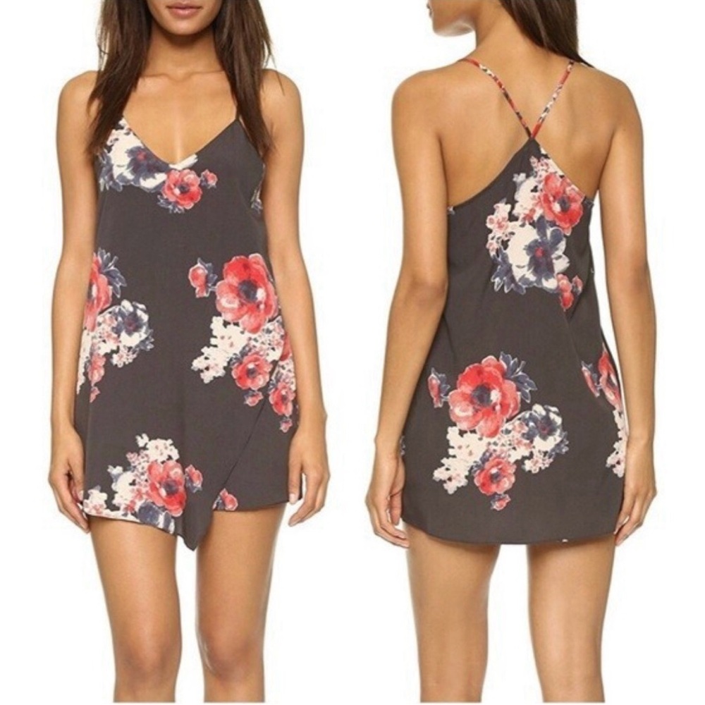 Free People Red and Pink Floral Garment